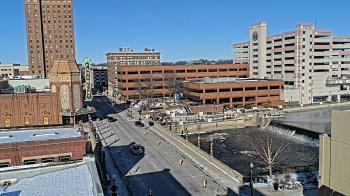 Weather camera view of City of Aurora IL.