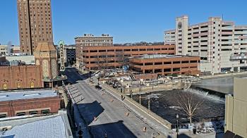 Weather camera view of City of Aurora IL.