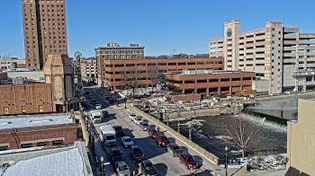 Weather camera view of City of Aurora IL.