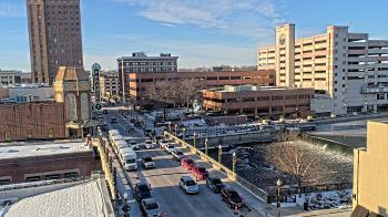 Weather camera view of City of Aurora IL.