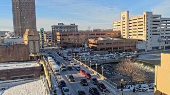 Weather camera view of City of Aurora IL.