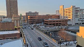 Weather camera view of City of Aurora IL.