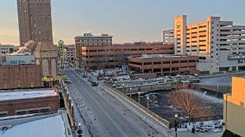 Weather camera view of City of Aurora IL.