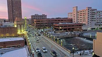Weather camera view of City of Aurora IL.