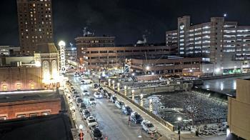 Weather camera view of City of Aurora IL.