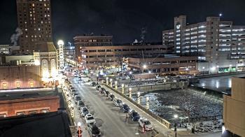 Weather camera view of City of Aurora IL.