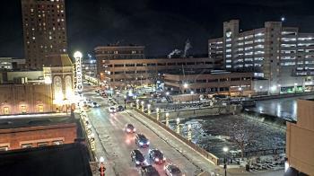 Weather camera view of City of Aurora IL.