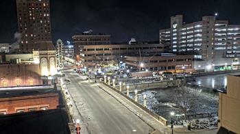 Weather camera view of City of Aurora IL.