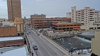 Weather camera view of City of Aurora IL.