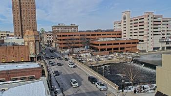 Weather camera view of City of Aurora IL.