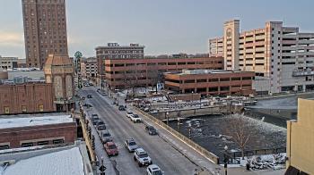 Weather camera view of City of Aurora IL.
