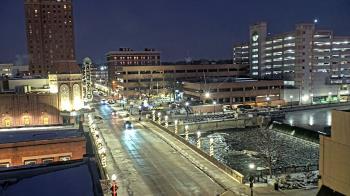 Weather camera view of City of Aurora IL.