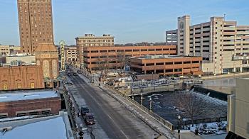Weather camera view of City of Aurora IL.