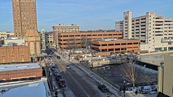 Weather camera view of City of Aurora IL.