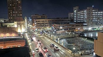Weather camera view of City of Aurora IL.