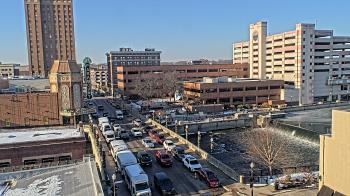 Weather camera view of City of Aurora IL.
