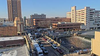 Weather camera view of City of Aurora IL.