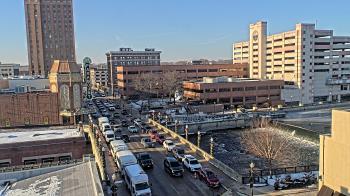 Weather camera view of City of Aurora IL.