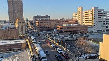 Weather camera view of City of Aurora IL.
