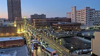 Weather camera view of City of Aurora IL.