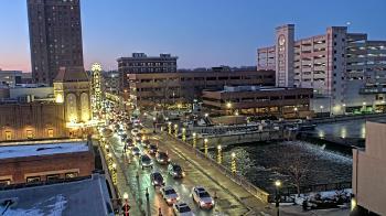 Weather camera view of City of Aurora IL.