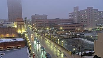 Weather camera view of City of Aurora IL.