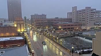 Weather camera view of City of Aurora IL.