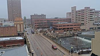 Weather camera view of City of Aurora IL.