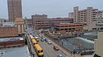 Weather camera view of City of Aurora IL.