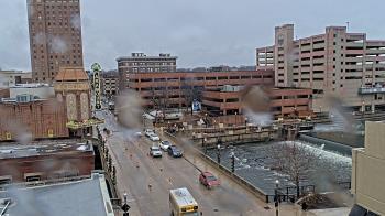 Weather camera view of City of Aurora IL.