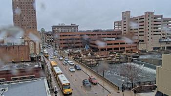 Weather camera view of City of Aurora IL.