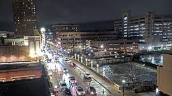 Weather camera view of City of Aurora IL.
