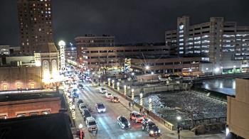 Weather camera view of City of Aurora IL.