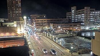 Weather camera view of City of Aurora IL.
