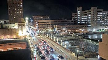 Weather camera view of City of Aurora IL.
