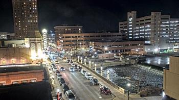 Weather camera view of City of Aurora IL.