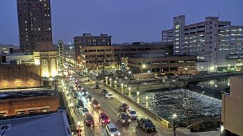 Weather camera view of City of Aurora IL.