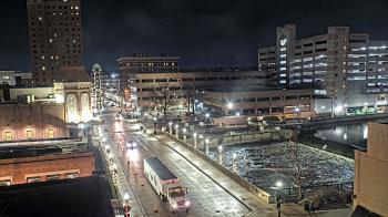 Weather camera view of City of Aurora IL.
