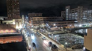 Weather camera view of City of Aurora IL.