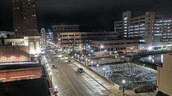 Weather camera view of City of Aurora IL.