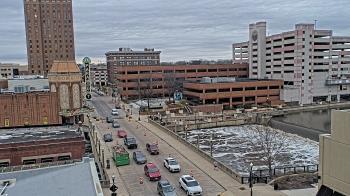 Weather camera view of City of Aurora IL.