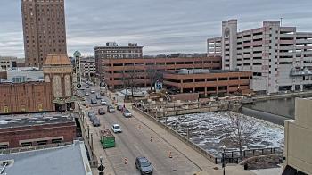 Weather camera view of City of Aurora IL.