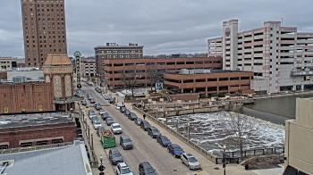 Weather camera view of City of Aurora IL.