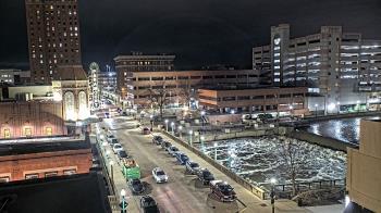 Weather camera view of City of Aurora IL.