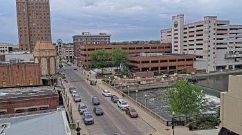 Weather camera view of City of Aurora IL.
