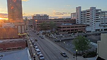 Weather camera view of City of Aurora IL.