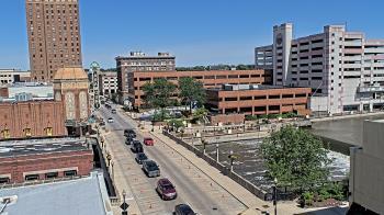 Weather camera view of City of Aurora IL.