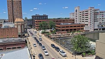 Weather camera view of City of Aurora IL.