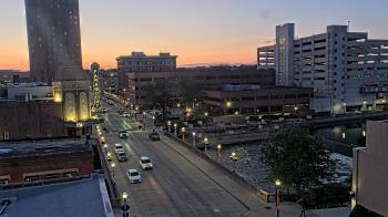 Weather camera view of City of Aurora IL.