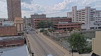 Weather camera view of City of Aurora IL.
